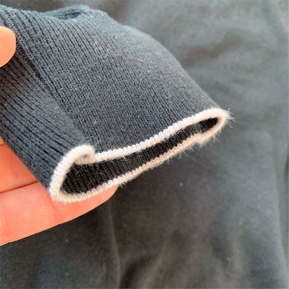 Paul Fredrick Men's V-Neck Pima Cotton Pullover Sweater Black XL Long Sleeve - Picture 3 of 6